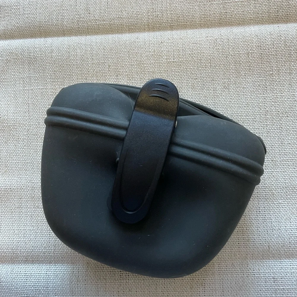 Small Black Silicone Dog Waste Bag Carrier